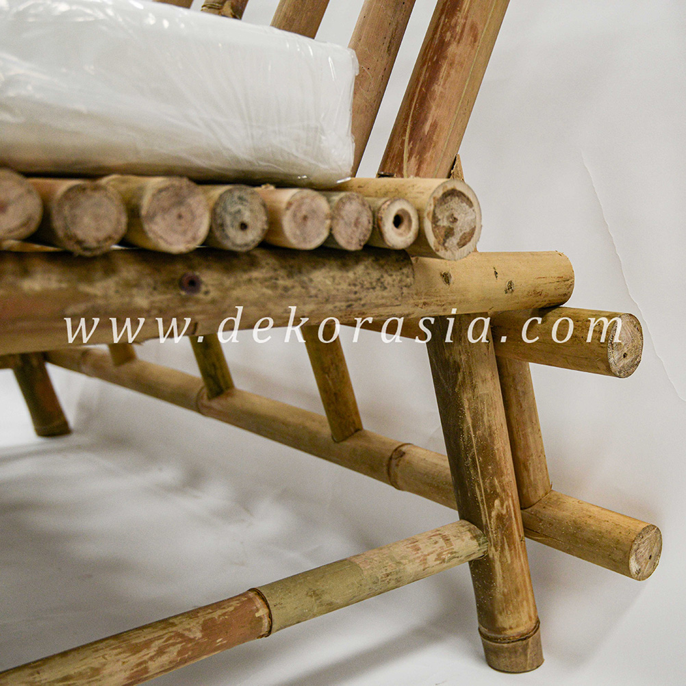 Bamboo Sofa Two Seat with Mattress & Cushion